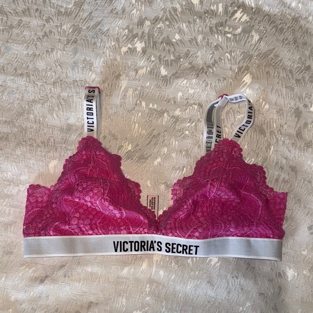 Victoria's Secret Fuchsia Lace Bralette